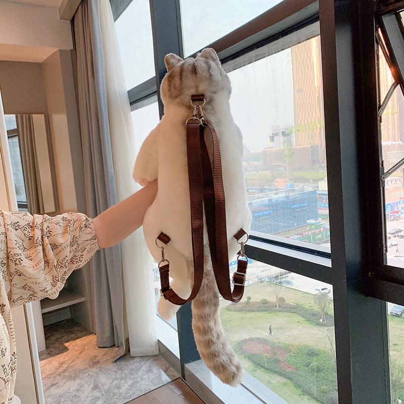 Large Capacity Plush Doll Backpack — side view