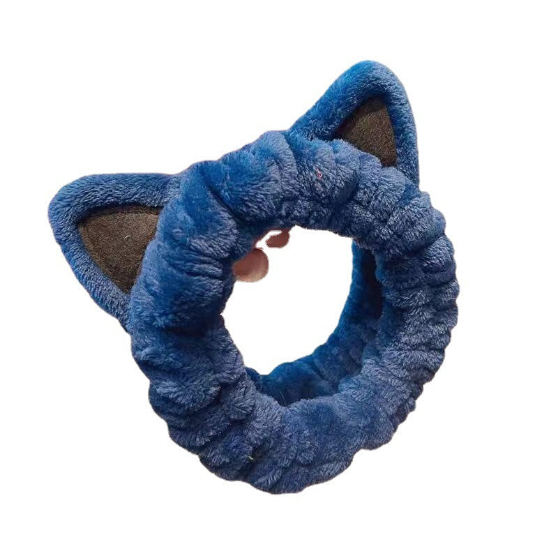 Cat Ears Headband Women's Face Wash Mask Headband — detail