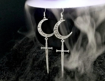 Women's Long Sword Earrings Halloween | Magic Stories