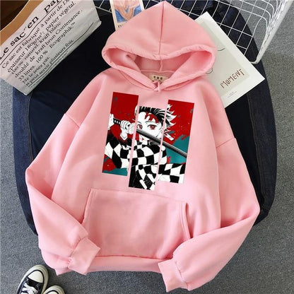 Anime Print Men's And Women's Hoodies Harajuku Street Fashion Hooded Sweatshirt — detail