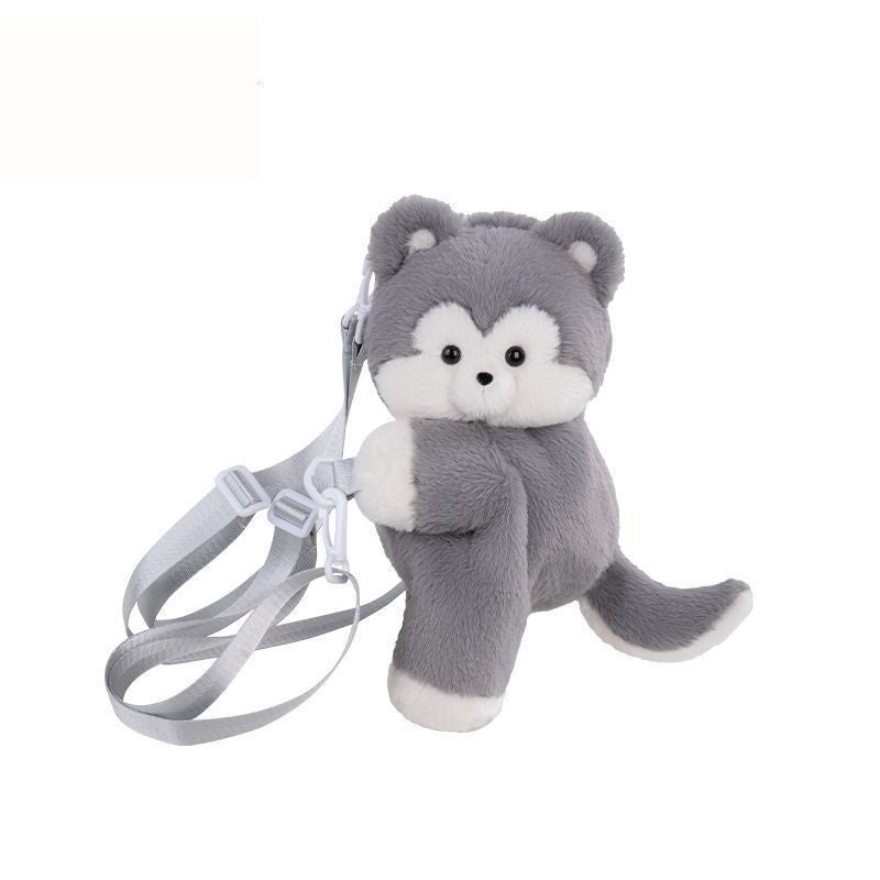 Cute Plush Doll Husky Backpack — detail
