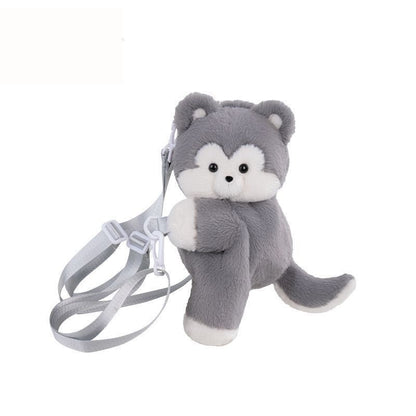 Cute Plush Doll Husky Backpack — detail