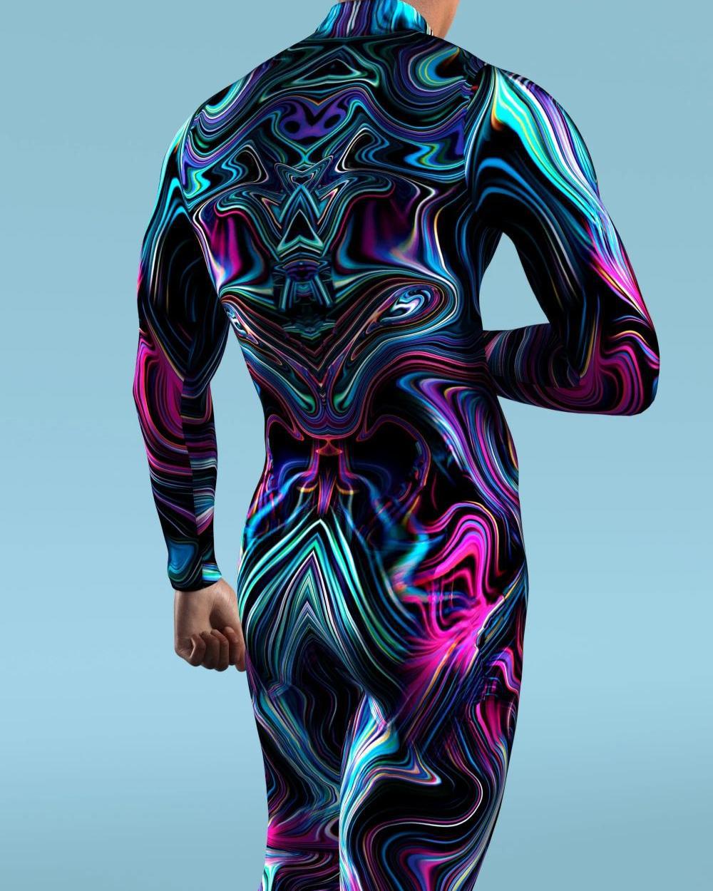3D Digital Printed Cosplay One-piece Costume — Designs VV016, VV021, VV022 & More — side view