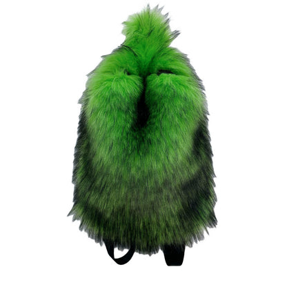 Fur Hot Girl Plush Backpack — back view