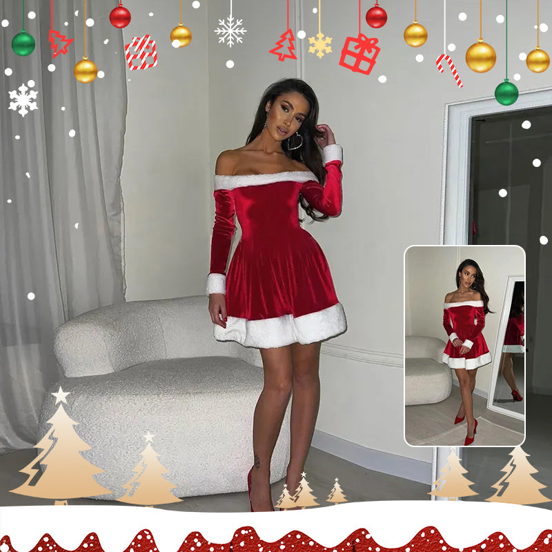 Women's Christmas Costume Santa Dress Plush | Magic Stories