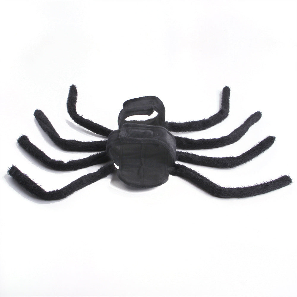Pet Halloween Funny Spider Chest Back Creative Cat Dog Small Dog Transformation Costume For Dogs Cats Party — side view