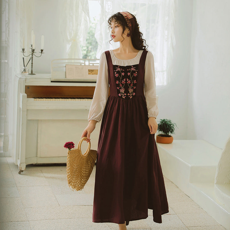 Pastoral Style Maid Shepherd Dress Long | Magic Stories