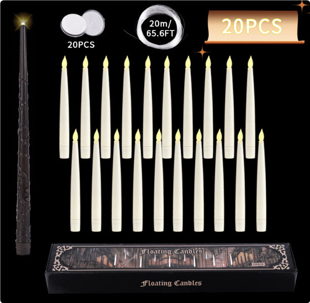 Halloween Floating LED Candles With Magic Wand - Magic Stories