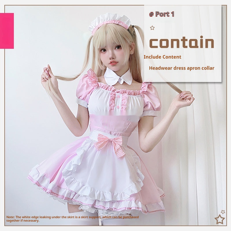 Japanese Anime Maid Costume Cute Maid Ware Soft Girl Cosplay Cat Lolita — scale reference