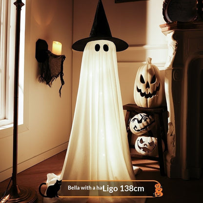 Halloween Pumpkin Lantern Ghost Decoration Prop — detail