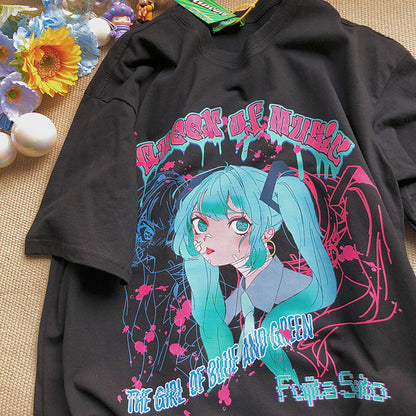 Pure Cotton Anime Girls' Short Sleeved T-shirt — packaging