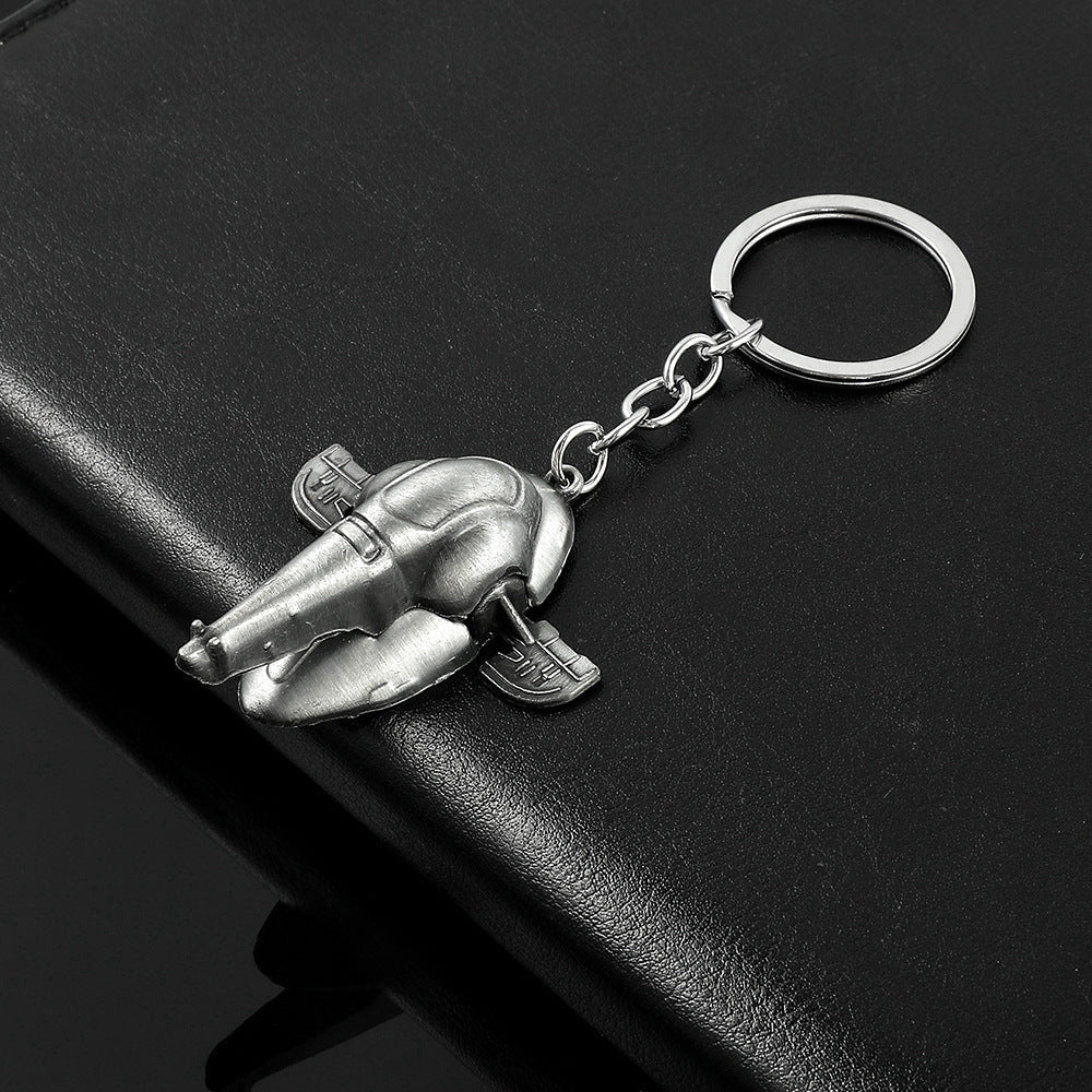 Star Wars Everyday Carry 3-Pack — Black Warrior Figure, Keychain Bottle Opener & Spacecraft Keyring — side view