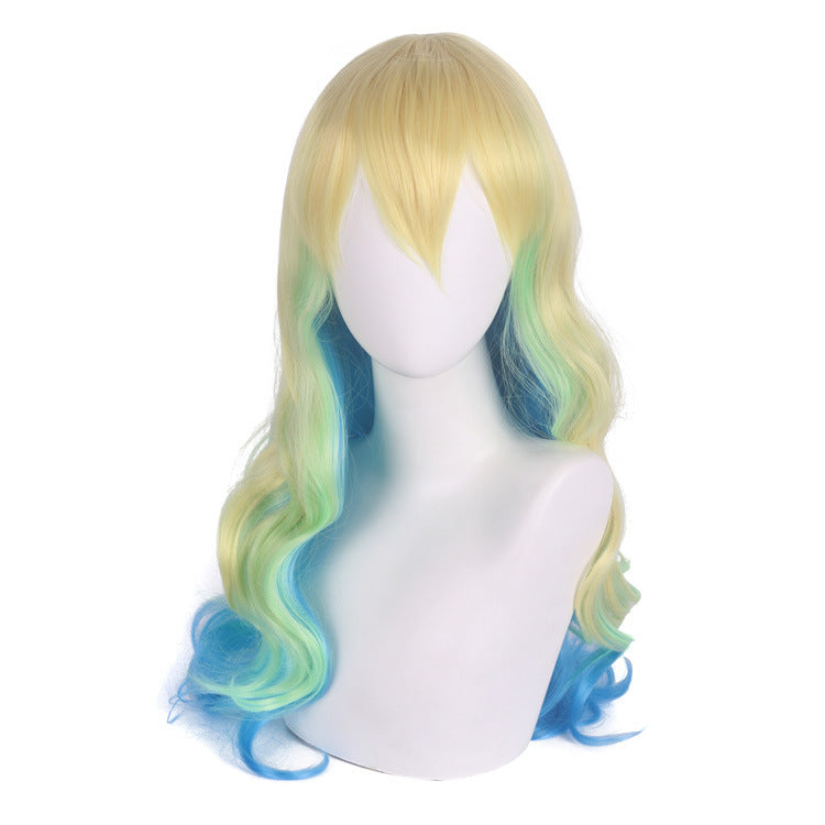 Cosplay Wig Three-color Gradient Long Curly | Magic Stories