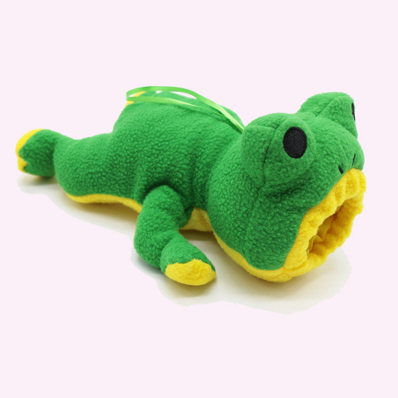 Fashion Frog Bottle Set Cartoon Small Animal Plush Toy — side view