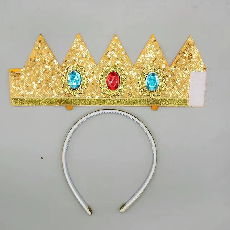 Headband Magic Wand Brooch Earrings Gloves Cosplay Set — detail