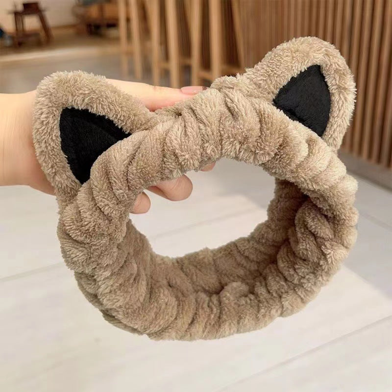 Cat Ears Headband Women's Face Wash Mask Headband — packaging