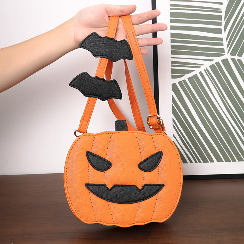Funny Pumpkin Halloween Bag — in use