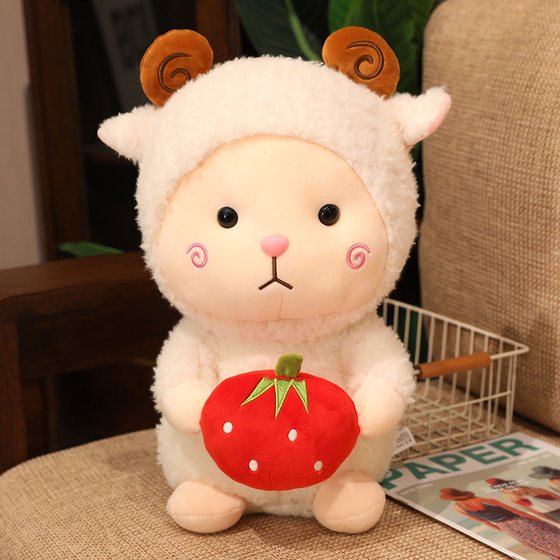 Little Sheep Plush Toy With Strawberry | Magic Stories