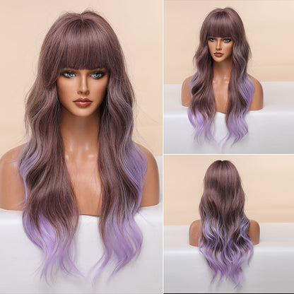 Anime Air Bangs Big Wave Purple Wig | Magic Stories