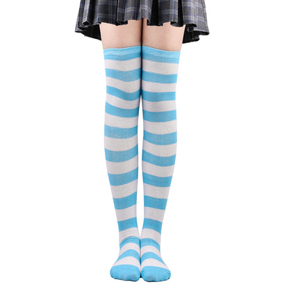 Striped Socks Hold-ups Women Over The Knee | Magic Stories