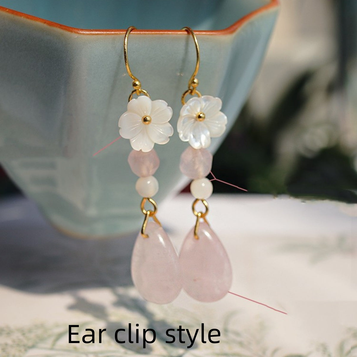 Cheongsam Dress Hanfu Antique Earrings — side view