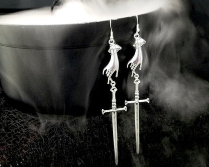 Women's Long Sword Earrings Halloween | Magic Stories