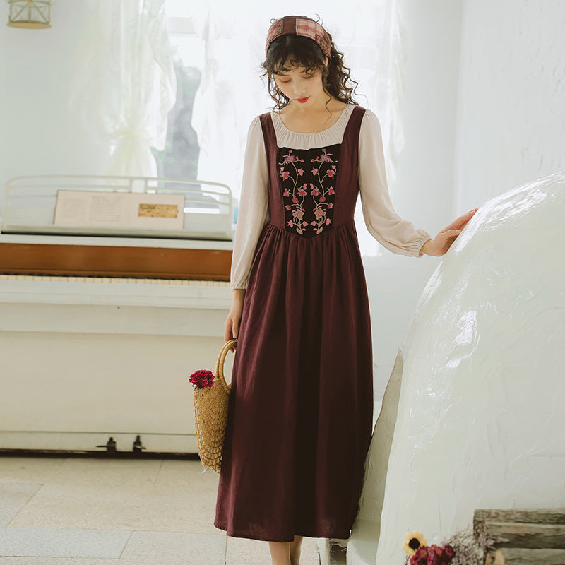 Pastoral Style Maid Shepherd Dress Long | Magic Stories