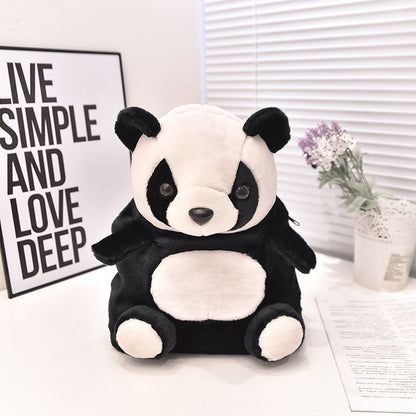 Cute Fashion Panda Plush Backpack — detail