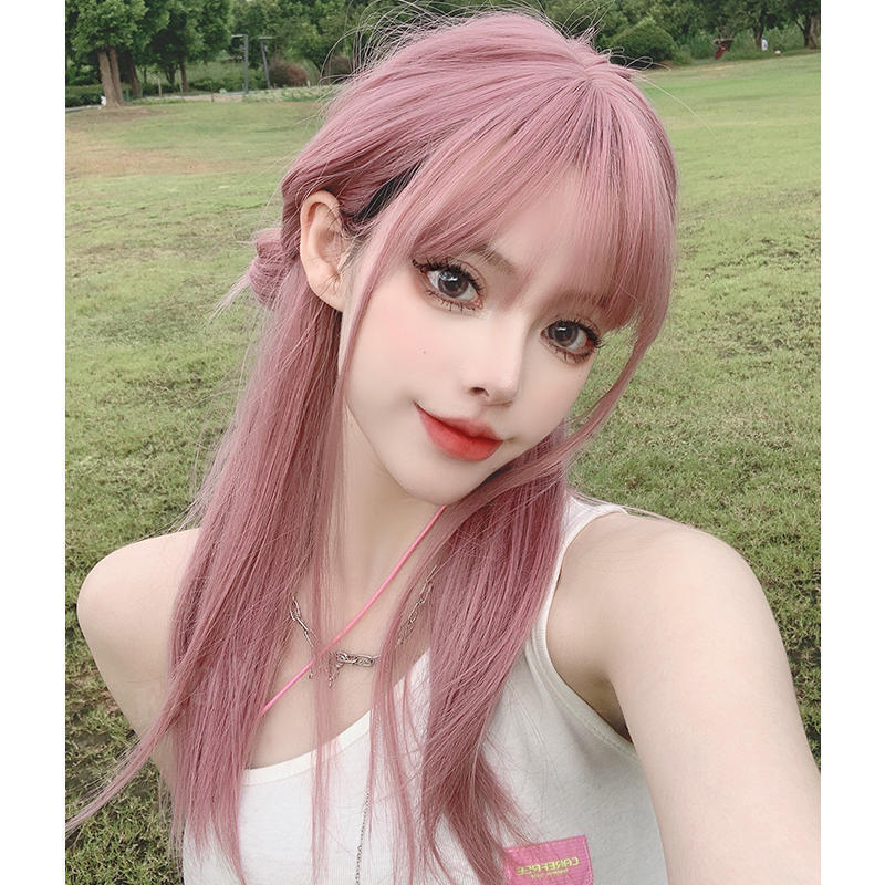 Wig Female Long Hair Summer Lolita — back view