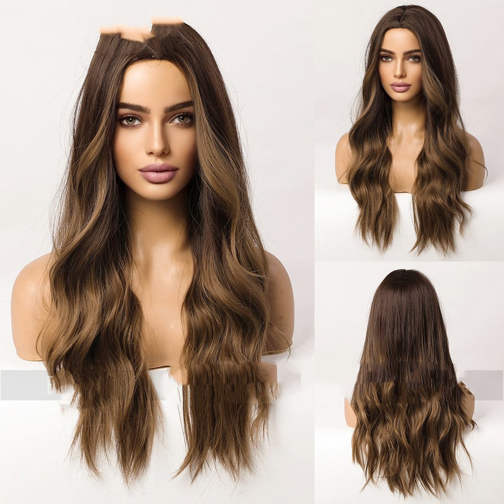 Medium Brown Gradient Highlight Wig