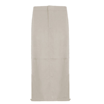 Harajuku Style European And American Women's Clothing Flanging Stitching Lazy Workwear Skirt Hem Elastic Drawstring — in use