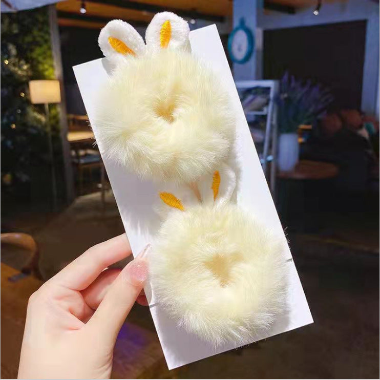 Hair Rope Simple New Bunny Ears Plush Hair | Magic Stories