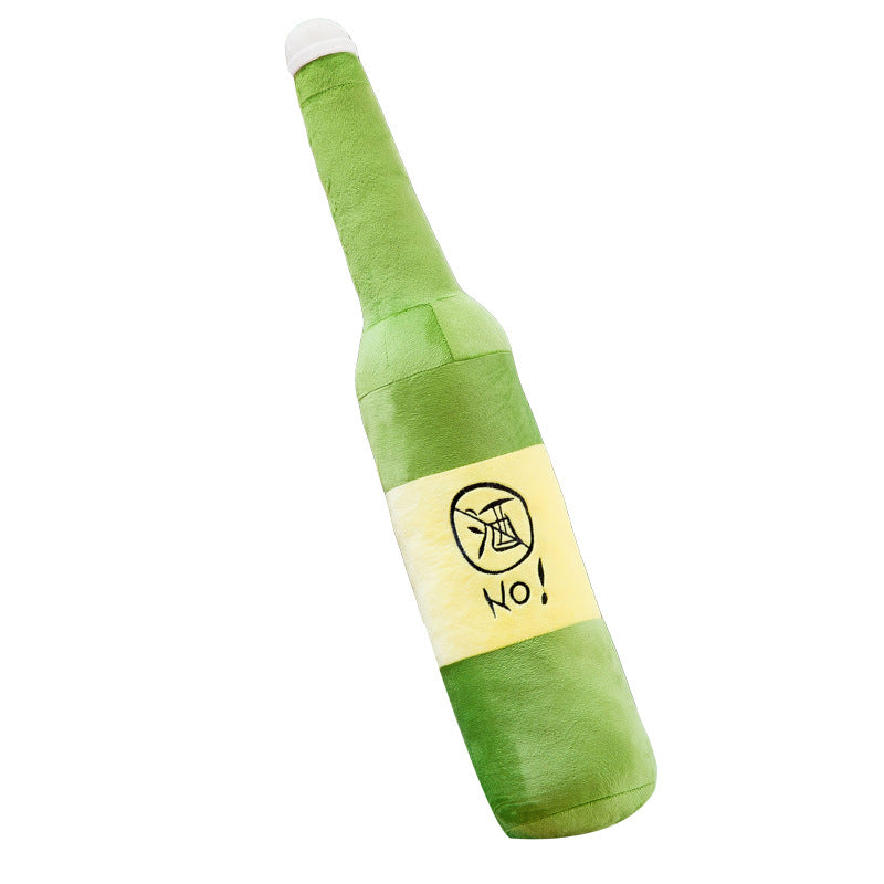 Cigarette And Liquor Bottle Plush Pillow Plush Toys — in use
