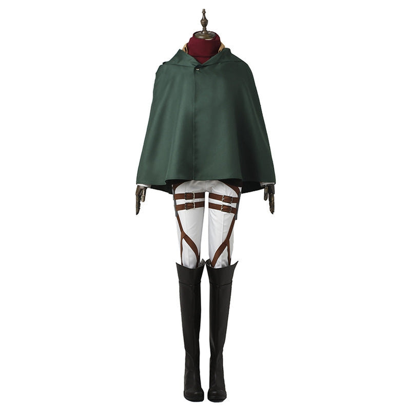 Attack on Titan Mikasa Ackerman Training Corps Uniform Set Cosplay Costumes - Magic Stories