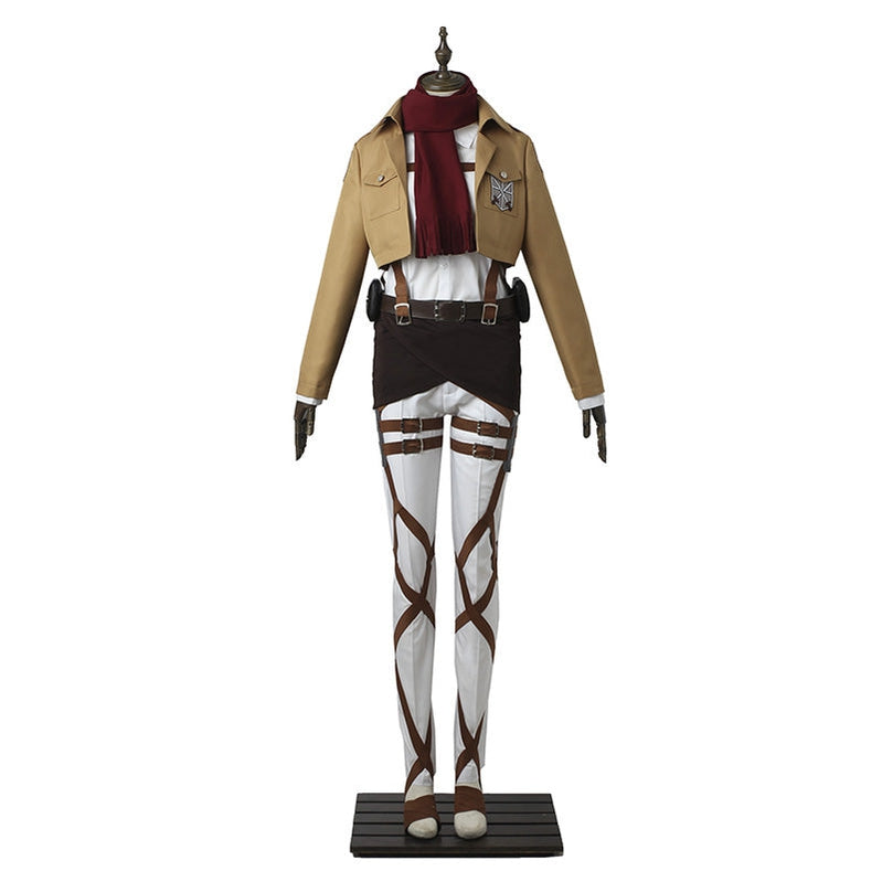 Attack on Titan Mikasa Ackerman Training Corps Uniform Set Cosplay Costumes - Magic Stories