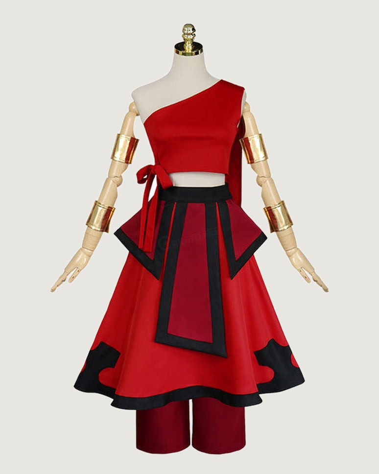 Avatar: The Last Airbender Katara Red Dress Cosplay