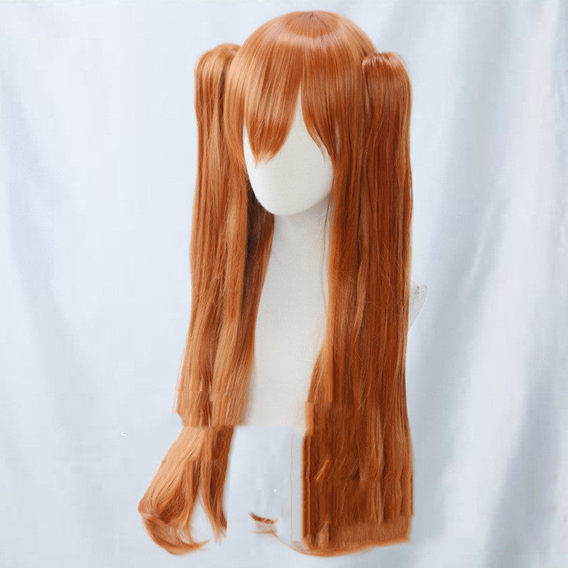 Double Ponytail Split Type High Temperature Silk Cosplay Wig — side view
