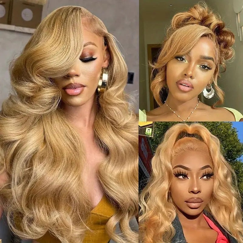 Golden Lace Wig With Big Waves — packaging