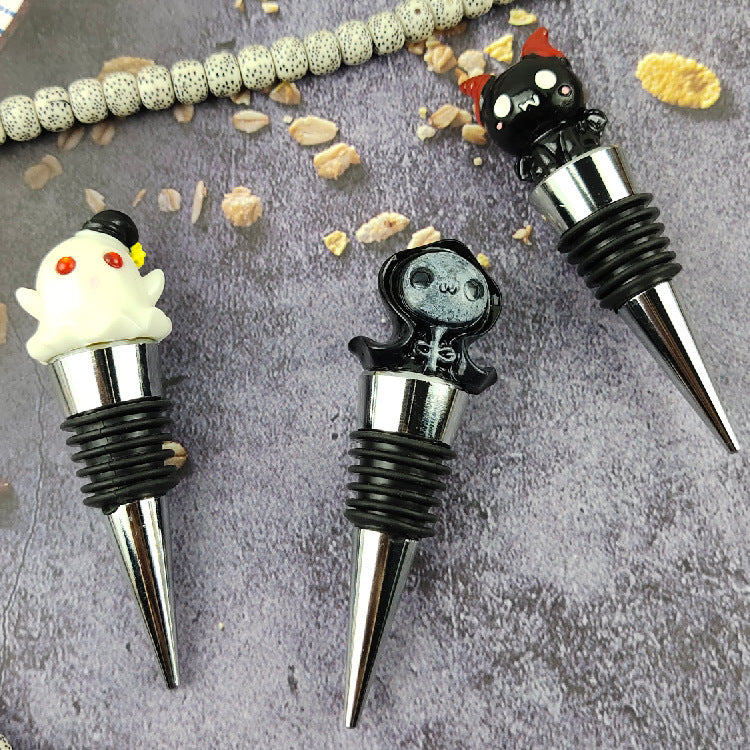 Halloween Resin Wine Bottle Stopper — back view