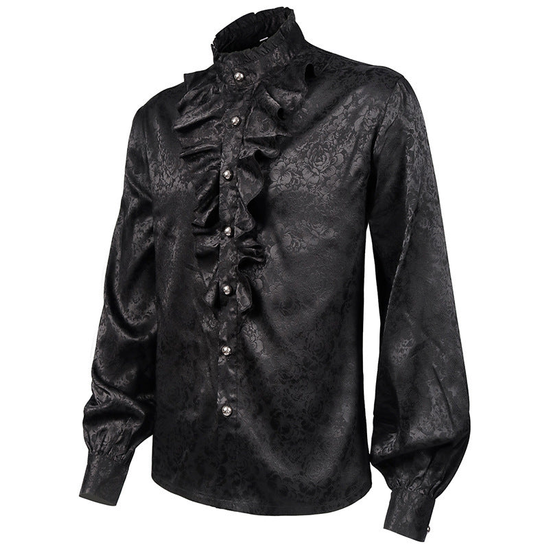 Medieval Costume Men's Pleated Shirt Costume — back view