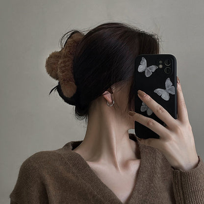 Women's Fashion Simple Plush Hair Clip | Magic Stories