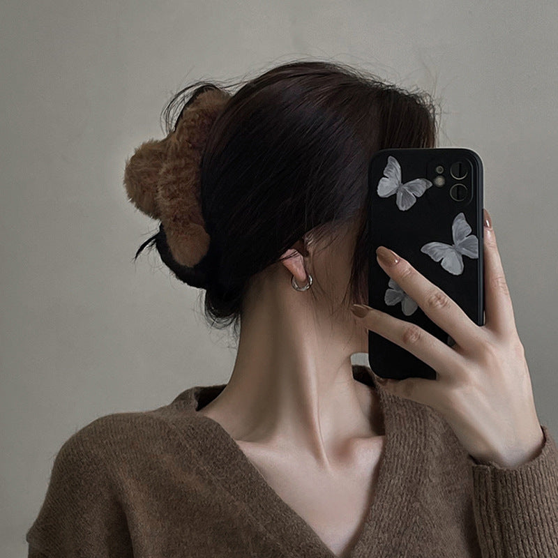Women's Fashion Simple Plush Hair Clip | Magic Stories