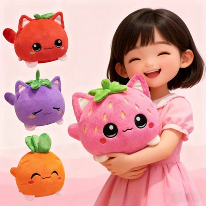 Plush Toy Strawberry Cat Doll — in use