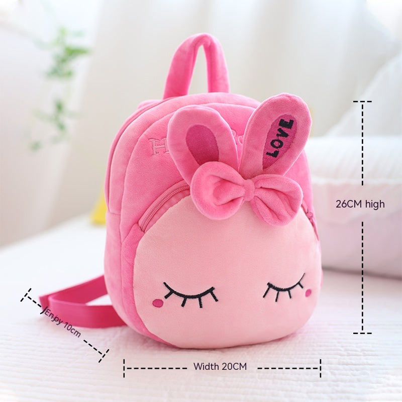 Children's Schoolbag Plush Toy Backpack — back view