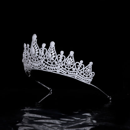 Tiara Micro-inlaid Zircon Crown Wedding | Magic Stories