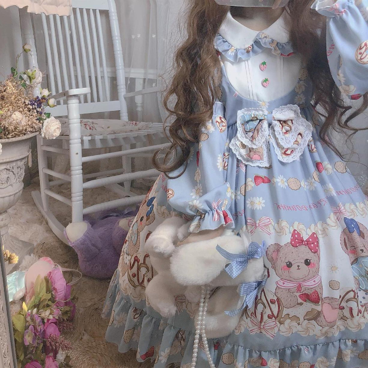 Lolita Skirt Cute Soft Girl Dress Lolita New Lolita Skirt Princess Dress Dress Female — side view