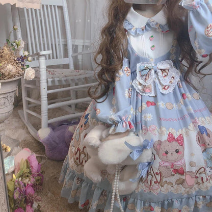 Lolita Skirt Cute Soft Girl Dress Lolita New Lolita Skirt Princess Dress Dress Female — side view
