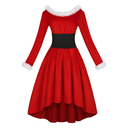 Women's Christmas-themed Red Dress Cosplay | Magic Stories