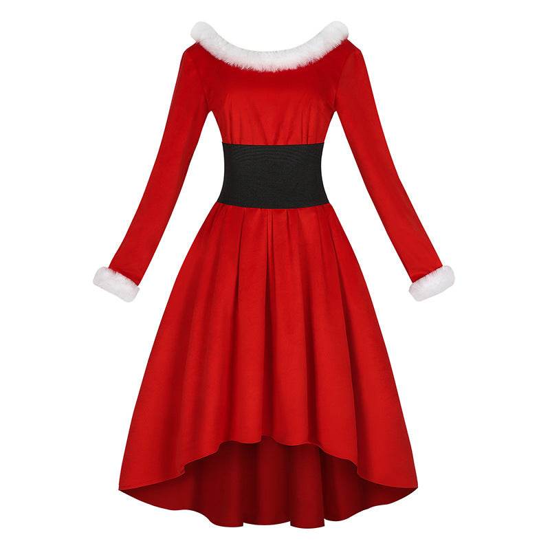 Women's Christmas-themed Red Dress Cosplay | Magic Stories