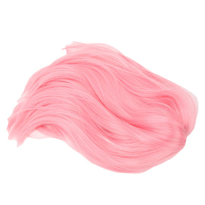 Short Pink Bob Wig Headgear Fluffy Short Straight Bob Wig With Bangs For Students — side view